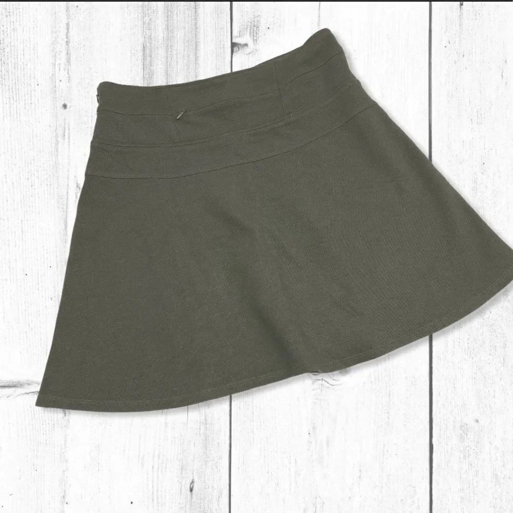 Athleta Ponte Twill Skyose Skirt Olive Size 4